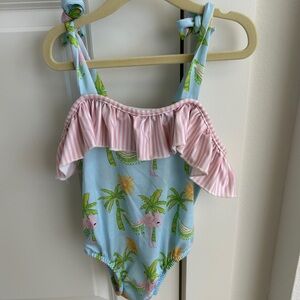 Bailey Boys J Bailey Girl Flamingo print swimsuit size 4T